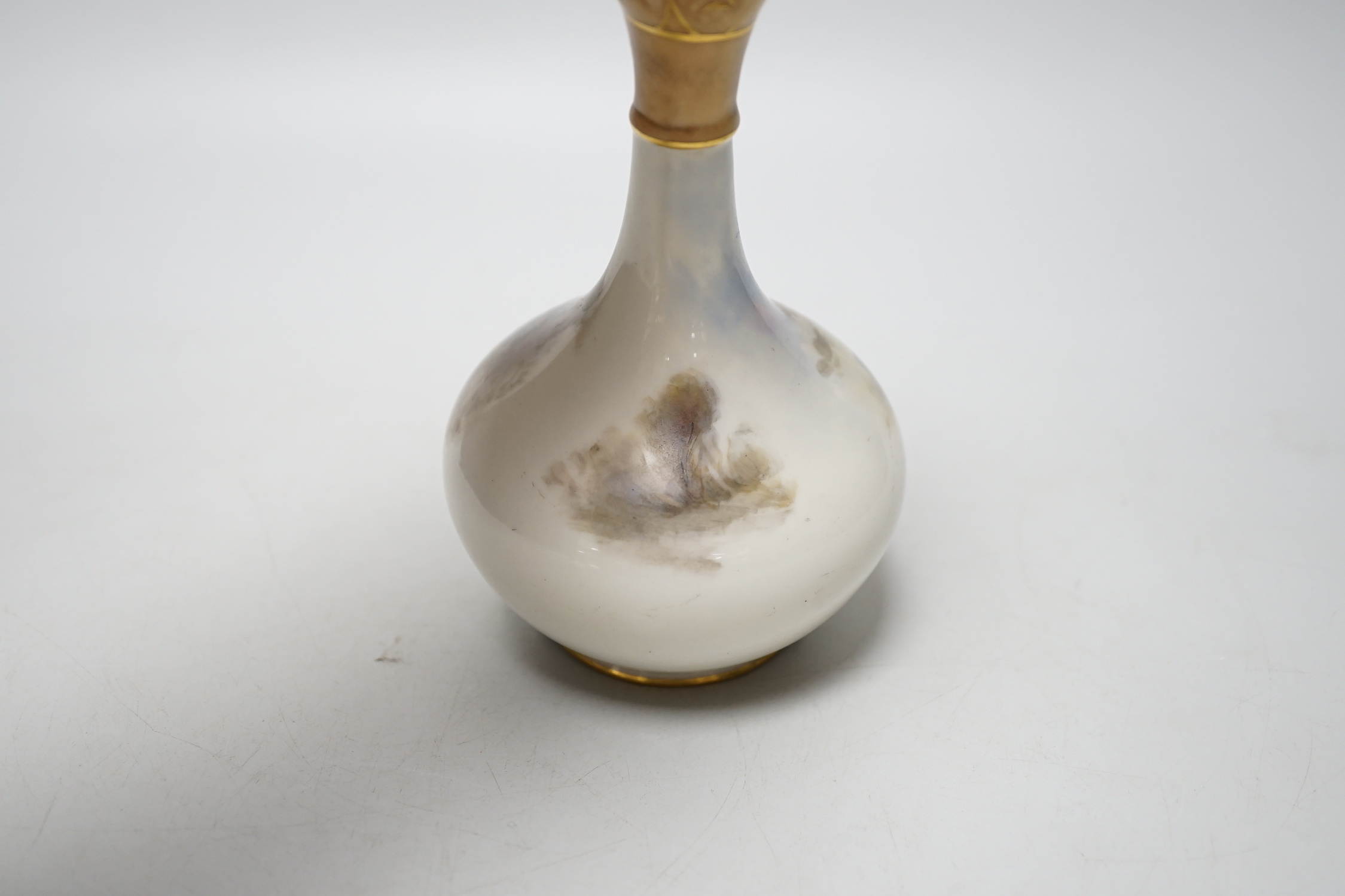 A Royal Worcester painted porcelain ‘pheasant’ vase, model number 702, signed 702
